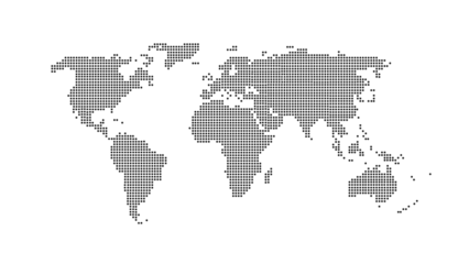 Dotted world map 