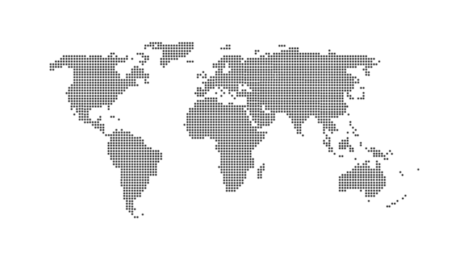 Dotted world map 
