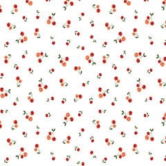 Fruits seamless pattern, decorative wallpaper with different summer fruits,