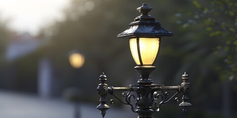 Classic Urban Lamp Post with a Vintage Appeal