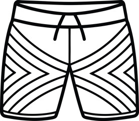 Fun coloring book with patterned swimming trunks for kids to explore and enjoy their summer creativity
