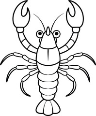 Exciting coloring book featuring a lobster with a large claw
