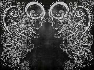 Handdrawn doodle on school blackboard.