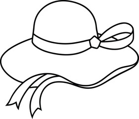 Floppy sun hats with ribbons coloring fun for little artists
