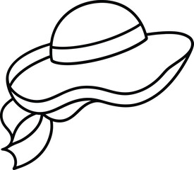 Kids can color floppy sun hats with ribbons and summer vibes
