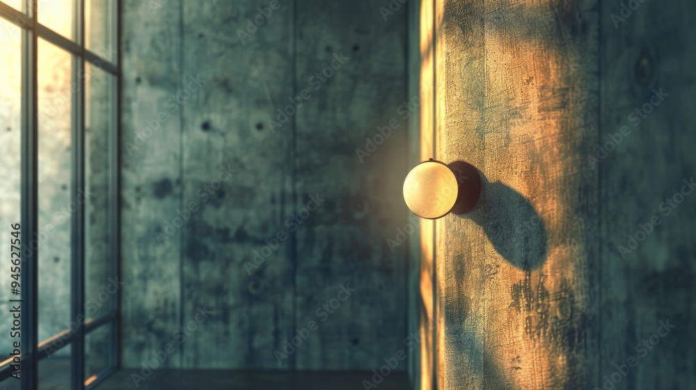 Poster a light source mounted on a wall, often used for task lighting or ambient lighting