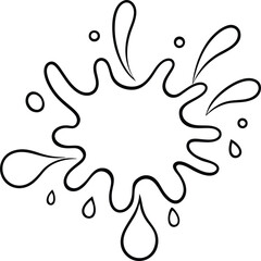 Bright fun pages full of splashes and droplets perfect for little artists to color and enjoy
