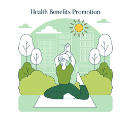 World Car Free Day. Flat Vector Illustration