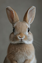Obraz premium Rabbit on a white canvas,