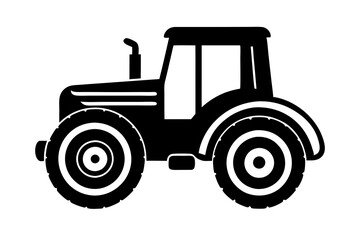 Tractor silhouette vector illustration isolated on a white background