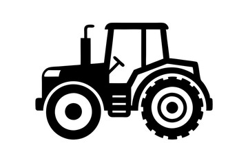 Tractor silhouette vector illustration isolated on a white background