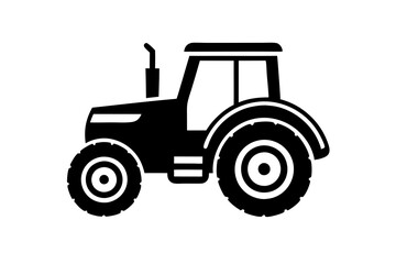 Tractor silhouette vector illustration isolated on a white background