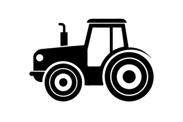 Tractor silhouette vector illustration isolated on a white background