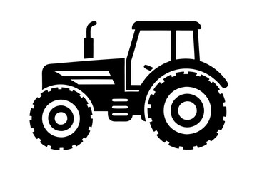 Tractor silhouette vector illustration isolated on a white background