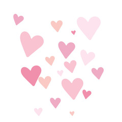 Texture with pink heart, vector decoration for banners and cards