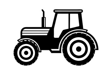 Tractor silhouette vector illustration isolated on a white background