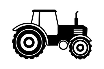 Tractor silhouette vector illustration isolated on a white background