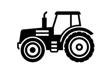 Tractor silhouette vector illustration isolated on a white background