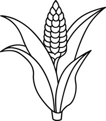 Fun corn stalk coloring book minimal leaves perfect for young children
