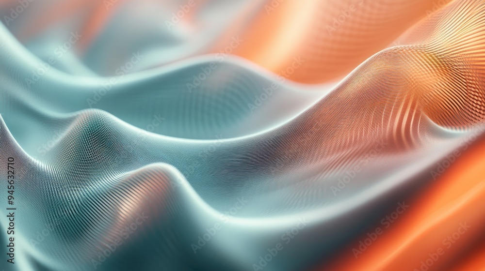 Fototapete Abstract background featuring dynamic wavy patterns in computer generated design