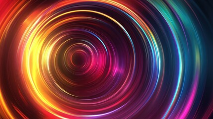 Abstract circular light effect background in vibrant colors