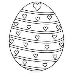 Hand Drawn Easter Eggs Illustration. Isolated Vector in Doodle Style
