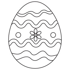 Hand Drawn Easter Eggs Illustration. Isolated Vector in Doodle Style