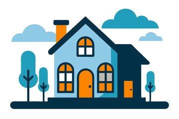 Modern House Vector Art: Ideal for Websites, Apps, and More