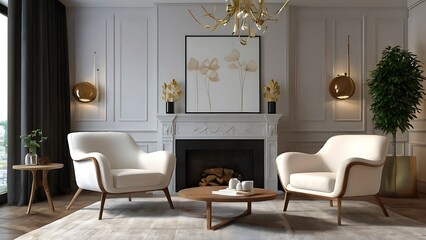 Fototapeta premium luxury living room
