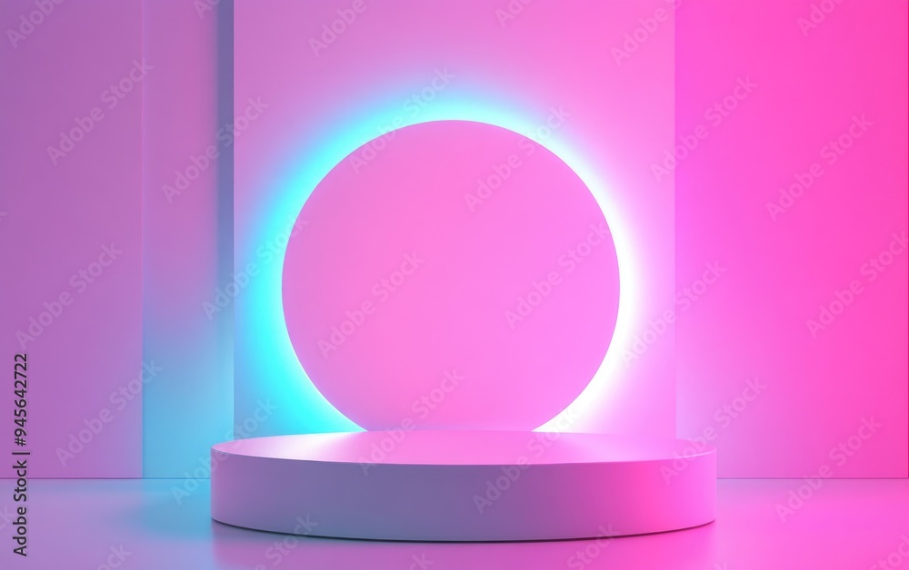 Aufkleber 3d abstract background in a minimal style for product branding presentation