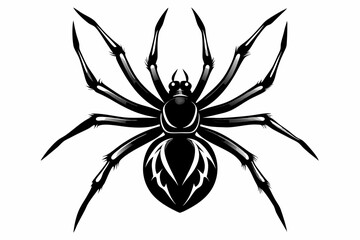 Spider silhouette vector art illustration