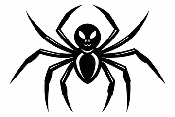 Spider silhouette vector art illustration