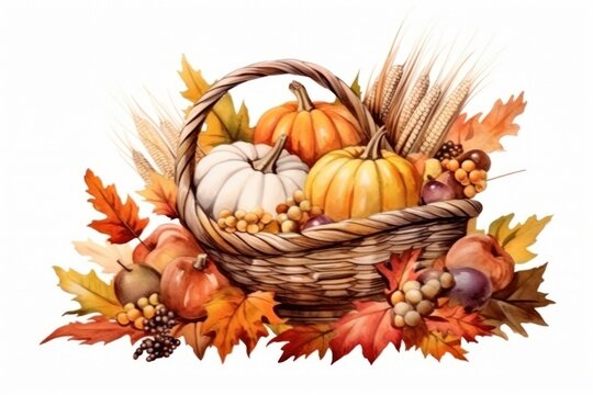 recommend clip art: Thanksgiving vegetable pumpkin basket.
