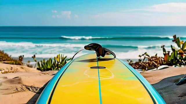 a lizard on a surfboard