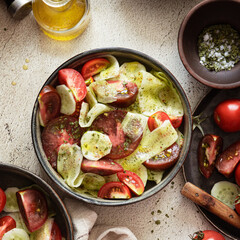 vegetable salad in a pan