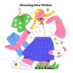 Back To School. Flat Vector Illustration