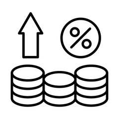 Interest Rate line icon