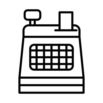 recommend clip art: Cash Register line icon