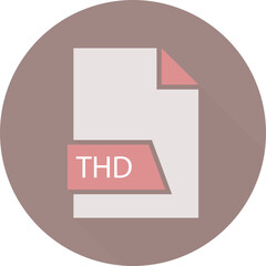 THD File format icon  and circular  outside