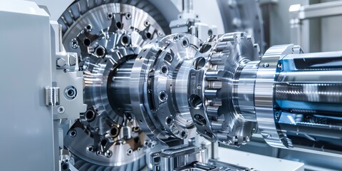 Highresolution image of a precisionengineered machine part