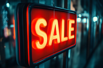 An abstract digital background banner featuring the word "sale" isolated in the cente