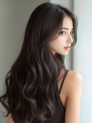 Fototapeta premium woman with hair