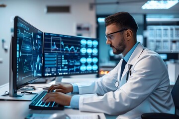 A cybersecurity specialist ensuring secure patient data storage in a hospital