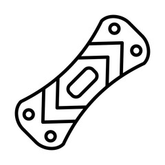 Snowboard line icon