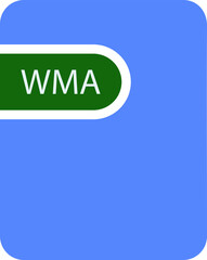 WMA File icon black fill and empty for symbol