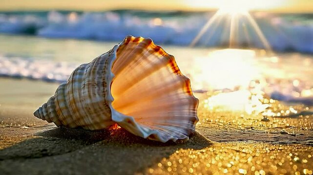 a seashell on the beach