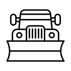 Snowplow line icon