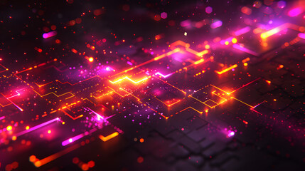 Obraz premium Abstract background of futuristic technology with lines for speed.