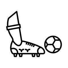 Soccer Kick line icon