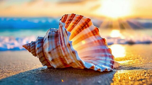 a seashell on the beach